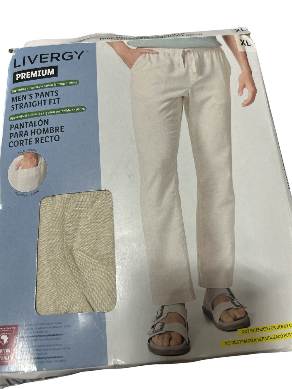 LIVERGY Premium Men's Straight Fit Pants - Light Beige